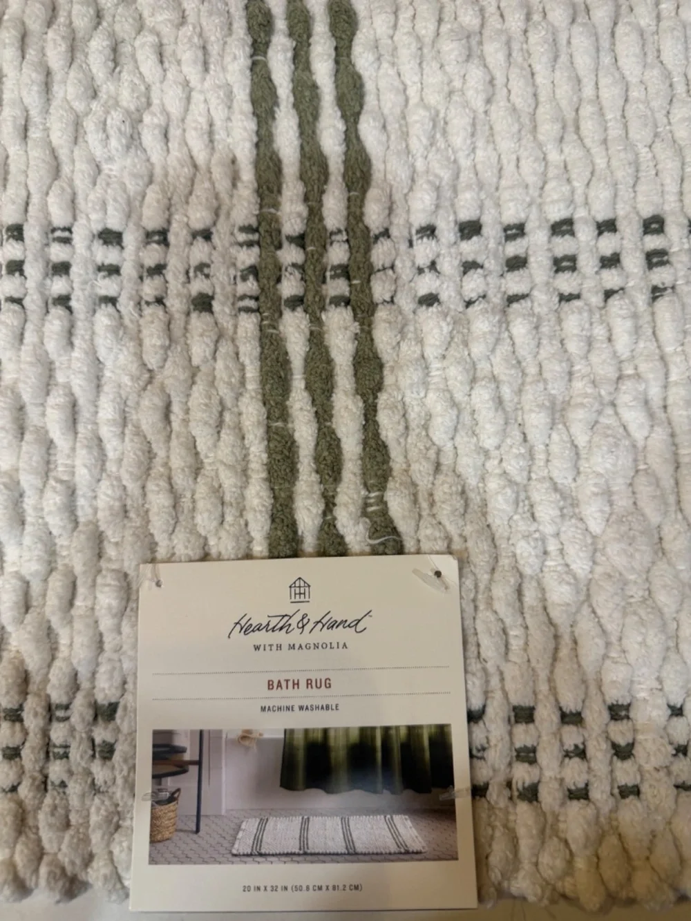 Hearth & Hand by Magnolia Open Plaid Green/Cream Rug